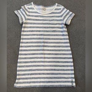 LOFT Beach Gray and White Dress